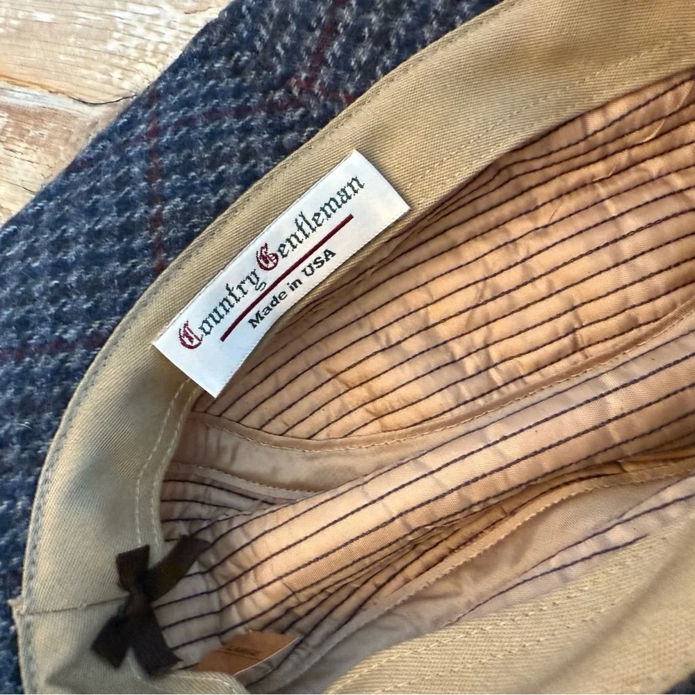 Country Gentleman Gray Tweed Wool Hat Large